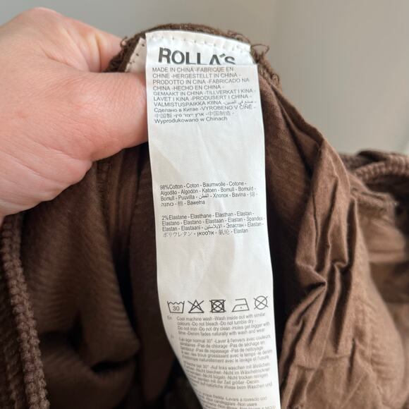 Rolla’s Eastcoast Flare Corduroy Pants 27 Brown High Rise Retro 70s Boho - Picture 7 of 9